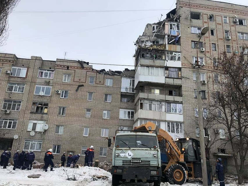 Так выглядел дом сразу же после трагедии. Фото: ГОПАЛО Ольга.