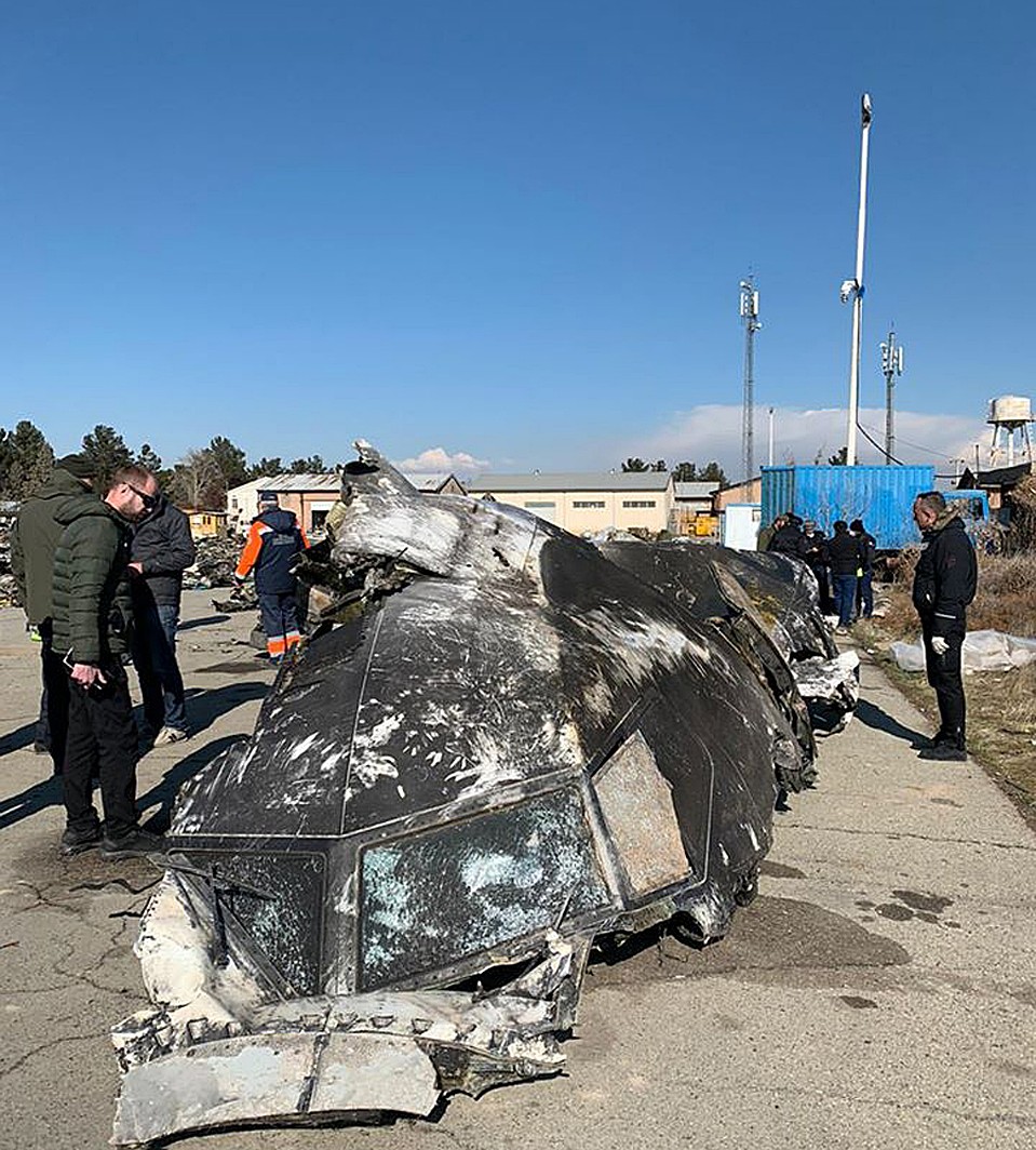 Самолет рухнул менее чем через три минуты после взлета с высоты 2,4 км; погибли все 176 человек, находившихся на борту. Фото офиса президента Украины
