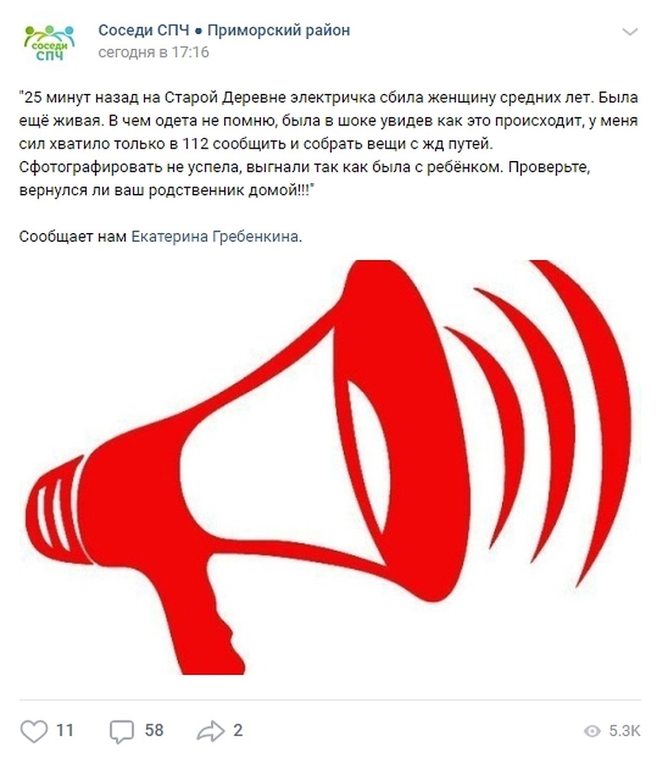 Информация о происшествии оперативно появилась в соцсетях. Фото: vk.com/sosedi_kvartala
