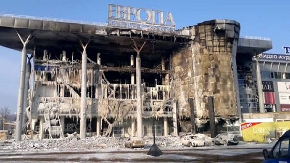 Так выглядела «Европа» сразу после пожара более 9 лет назад