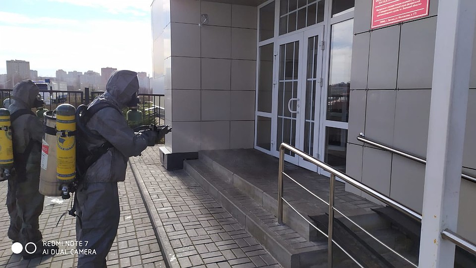 Дезинфекция против коронавируса в МЧС Фото: Пресс-служба ГУ МЧС Липецкой области.