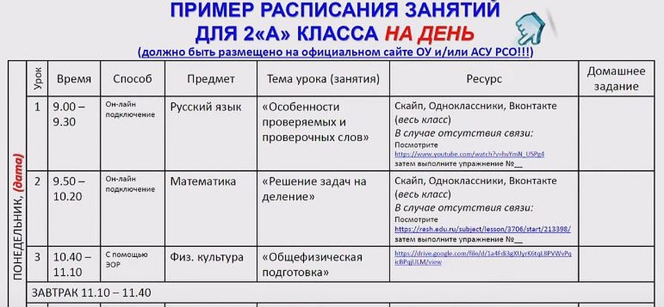 В Самаре теперь расписания уроков будут выглядеть вот так