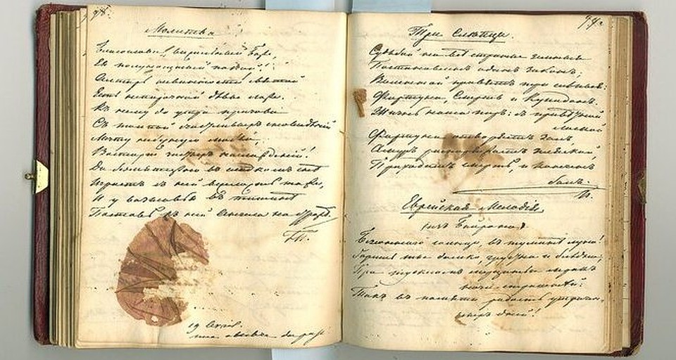 Страницы якобы "дневника Пушкина"