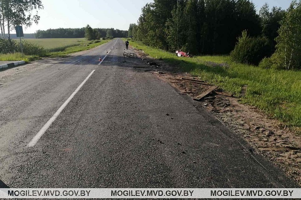 В аварии погиб 35-летний сельчанин, управлявший телегой. Фото: УВД Могилевского облисполкома.