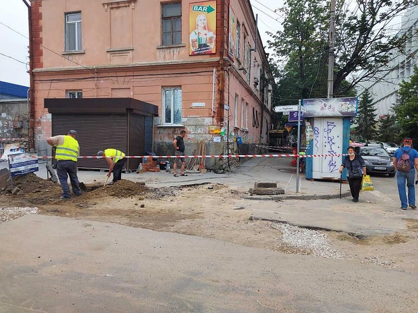 Начат ремонт улицы Тигина. Фото: facebook.com/Ion.Ceban