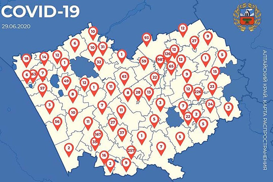 Данные на 29 июня 2020 года (фото: оперштаб АК)