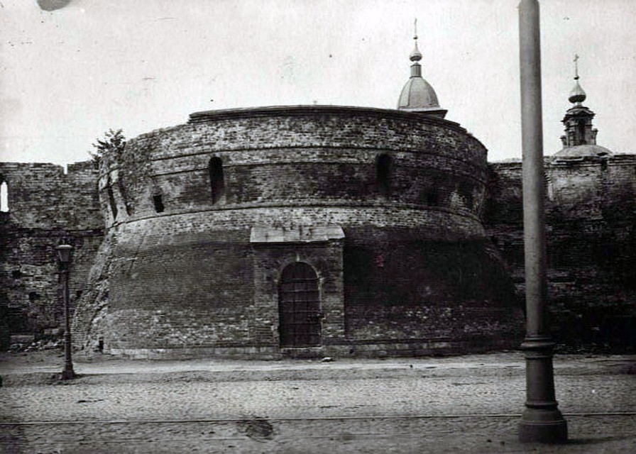 Технические фотографии времен реконструкции Китайгородской стены, 1925-1927 гг. Фото: zaryadyepark.ru