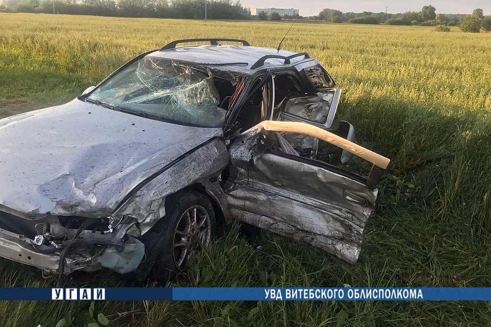 В ДТП пострадали 21-летние водитель и пассажир "Опеля". Фото: ГАИ Витебск.