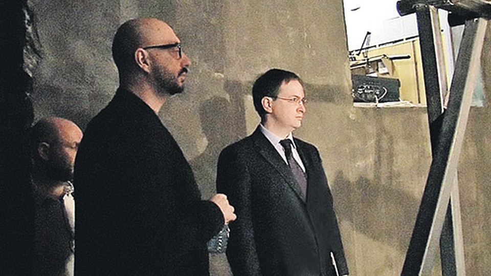 Министр Владимир Мединский и режиссер Кирилл Серебренников в «Гоголь-центре».