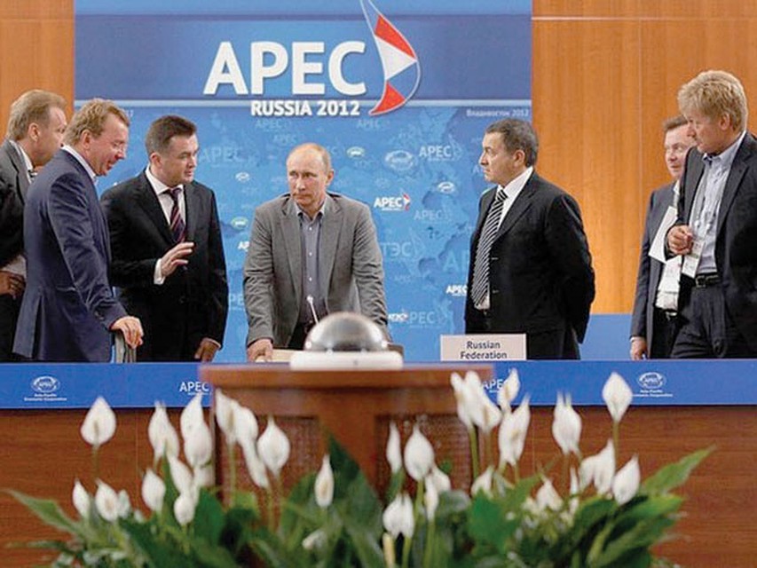 В Международном пресс-центре. Владивосток, сентябрь 2012 г.