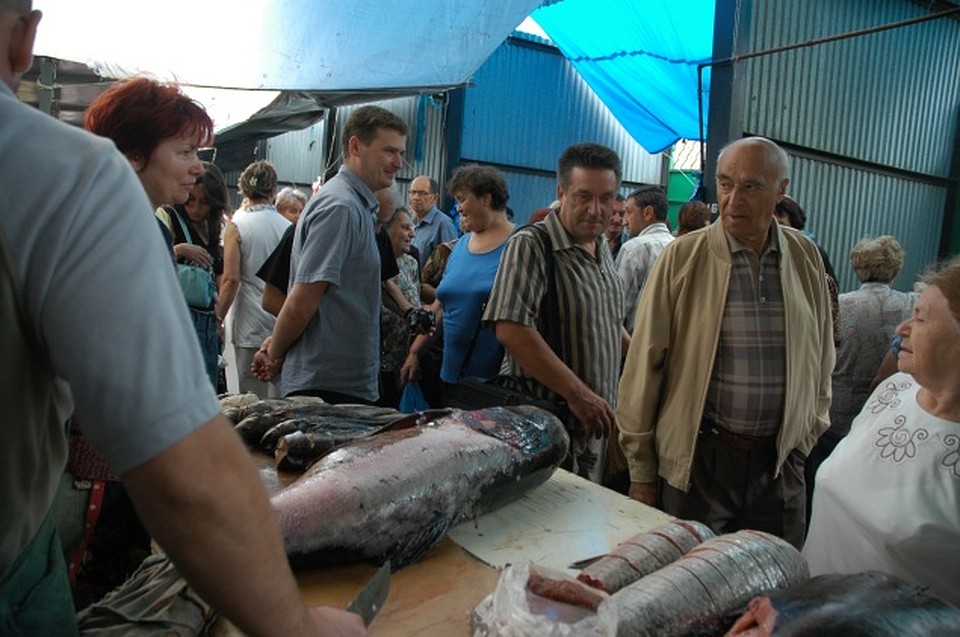 Рыбные ряды произвели на "товарищи Саахова" неизгладимое впечатление