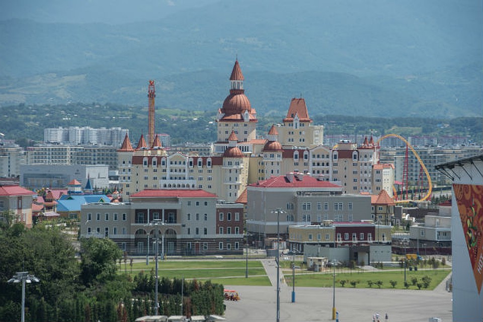 Гостиничный комплекс Богатырь в Олимпийском парке в Сочи. Фото: РИА Новости