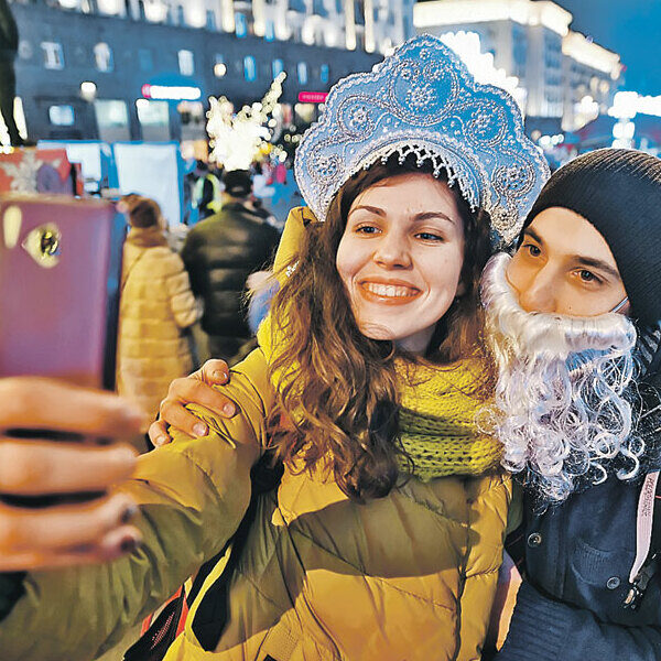 Новый год на улицах Москвы