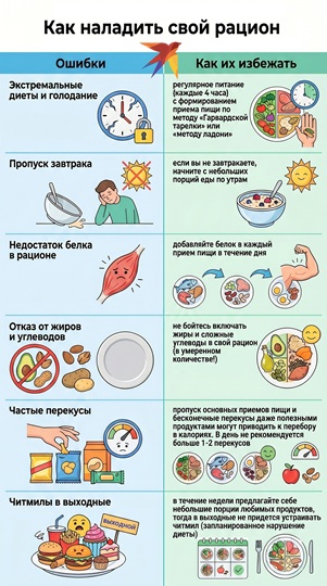 Частые ошибки худеющих в питании и как их избежать