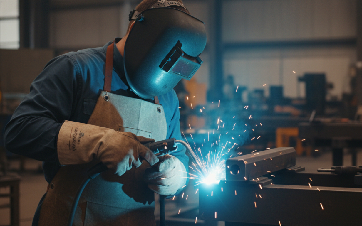 Мужчина сварщик