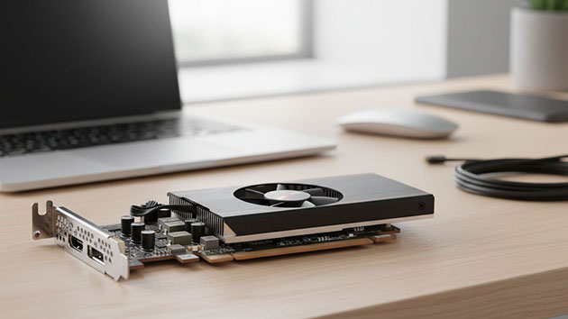 Sapphire AMD Radeon RX 6400 PULSE. Фото: Татьяна Фадеева / Нейросеть