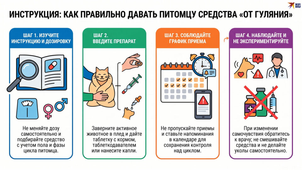 Инструкция по правильному применению таблеток, капель, уколов от гуляния для кошек, котов
