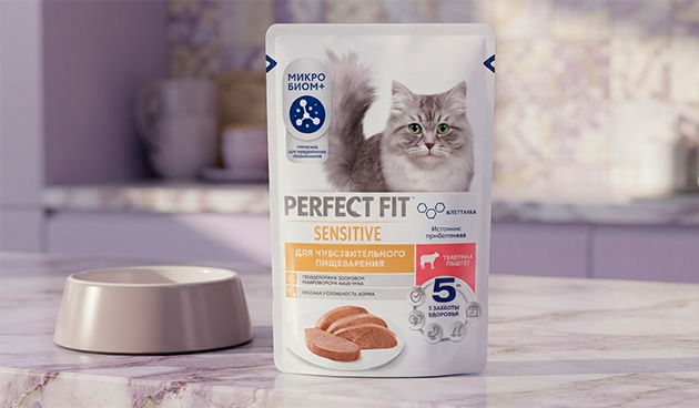 Влажный корм Perfect Fit Sensitive с телятиной