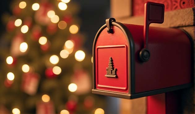 Детская почта деда мороза и снежинки