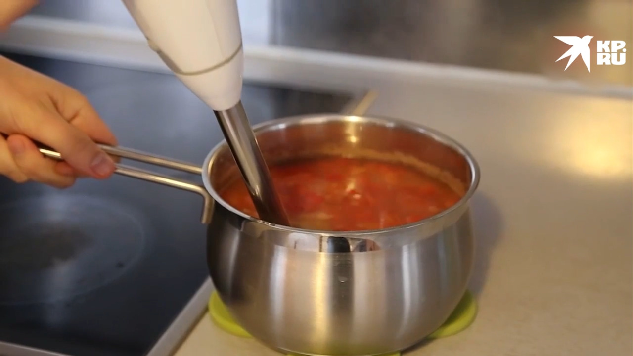 Взбиваем смесь блендером