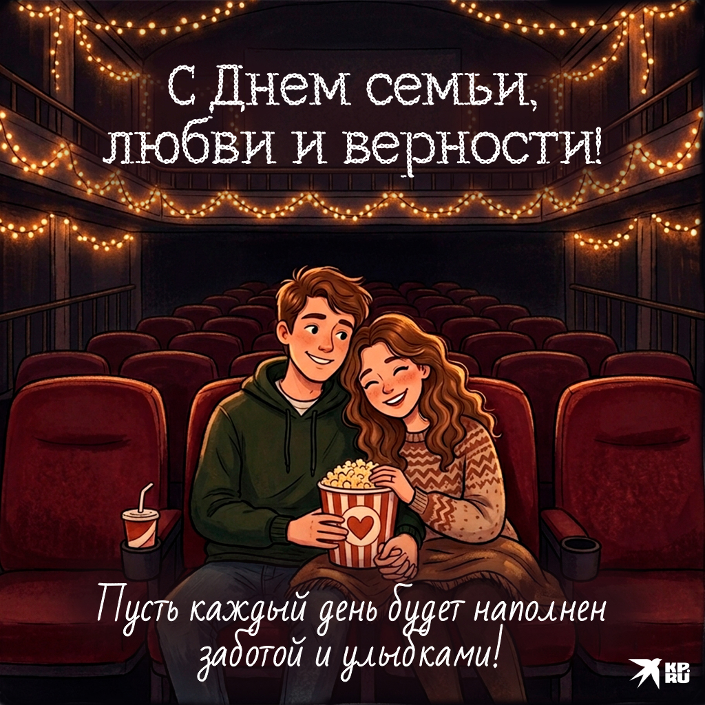 Красивые открытки на День семьи, любви и верности с поздравлениями