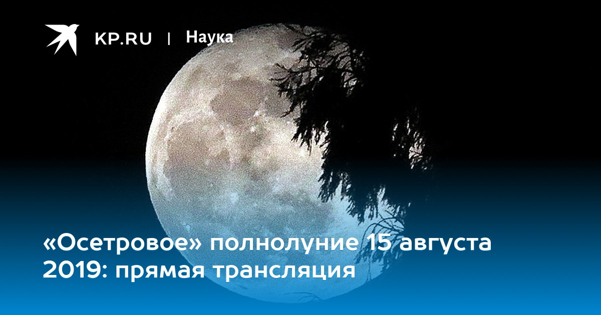«Осетровое» полнолуние 15 августа 2019: прямая трансляция
