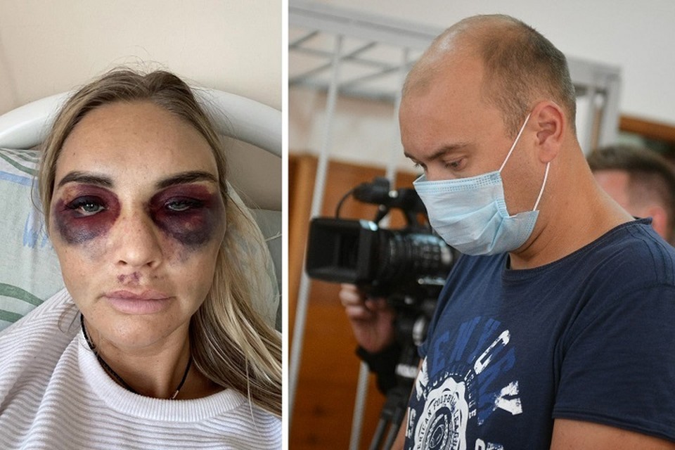 Муж избитой красавицы сам пришел на суд. Фото: соцсети/Алексей Булатов
