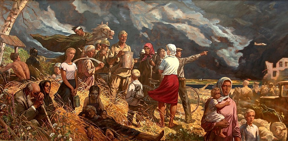 Дороги войны. 1985 год. Холст, масло.