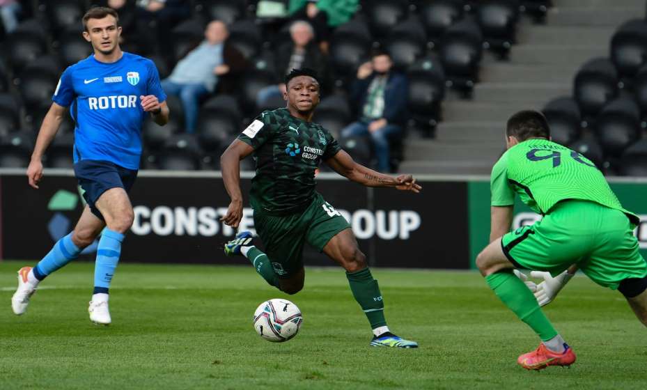 Оланкуле Олусегун своими выступлениями в ФНЛ» за «Краснодар-2» показал, что способен прогрессировать. Фото: ФК «Краснодар»