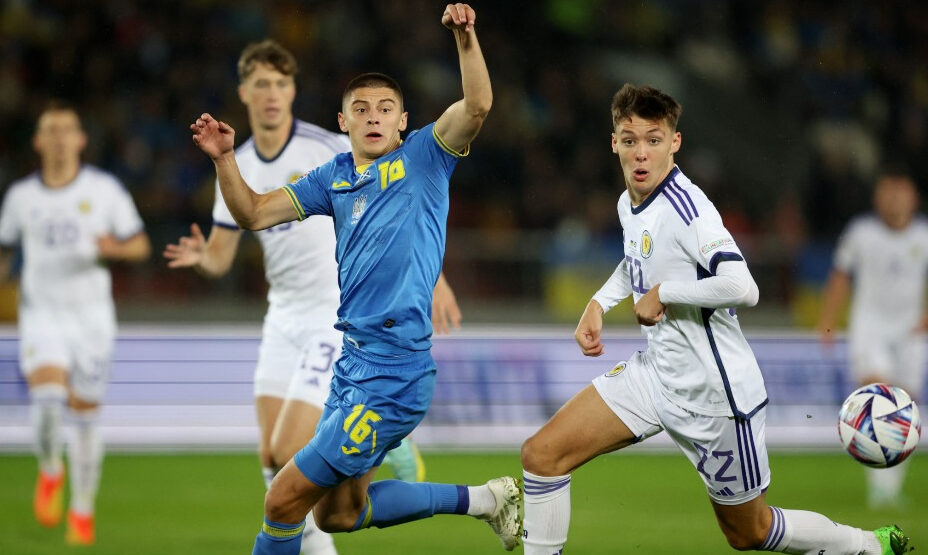 Украина - Шотландия, футбол