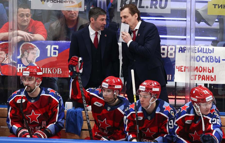 ЦСКА Сергея Федорова чуть не упустил победу над «Сибирью». Фото: ВК ХК СКА