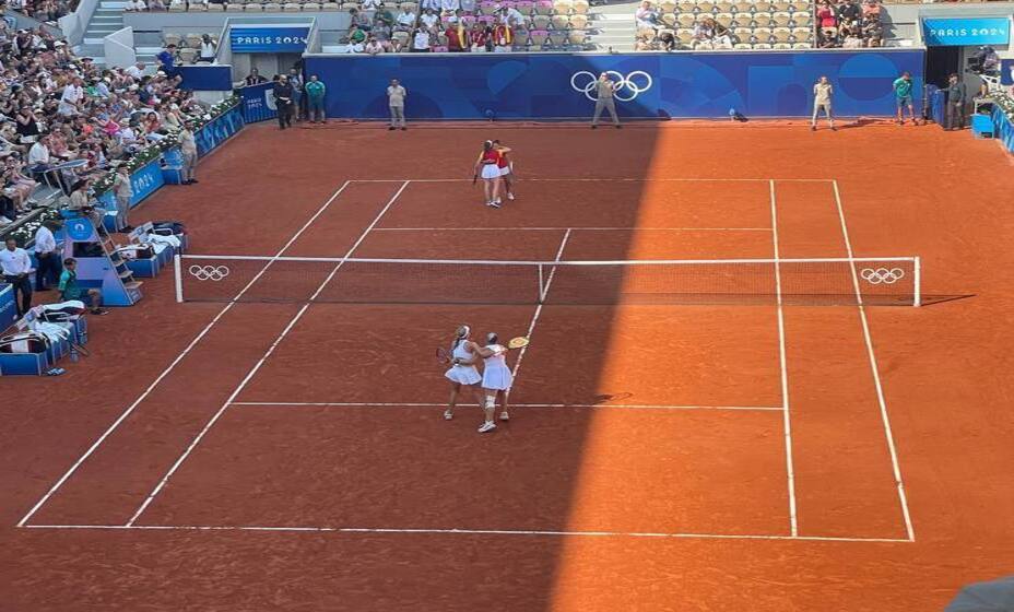 Андреева и Шнайдер в финале ОИ, фото снимок экрана