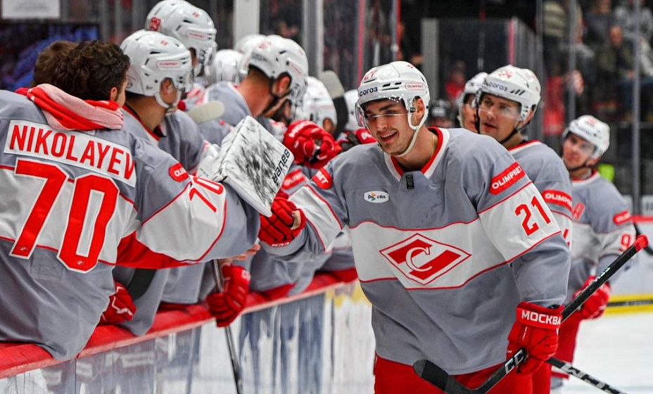 «Спартак» со счетом 5:4 обыграл «Амур» в матче КХЛ. Фото: ХК «Спартак»