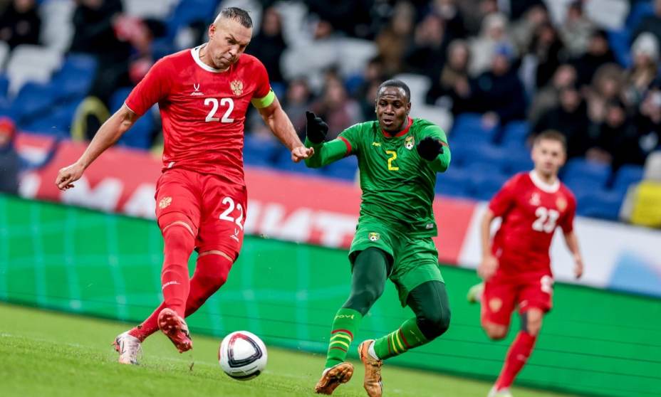 Дзюба забил свой 31-й гол и установил новый бомбардирский рекорд сборной России. Фото: РФС