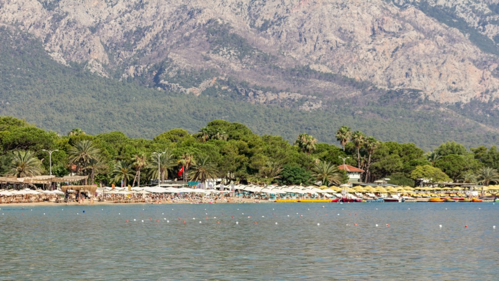 Пляж Лунный свет в окружении гор и лесов