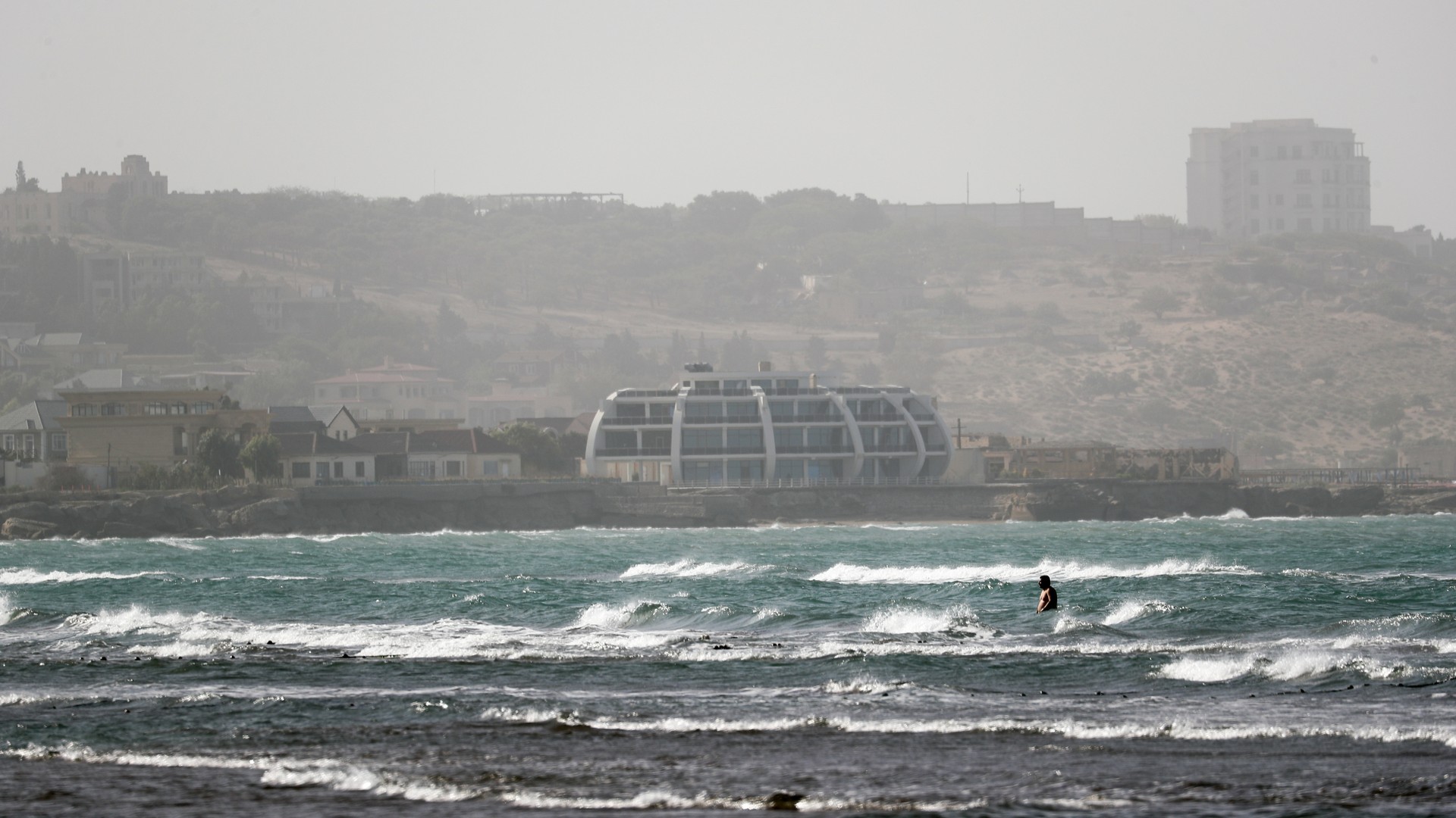 Отдых на Каспийском море, Баку.