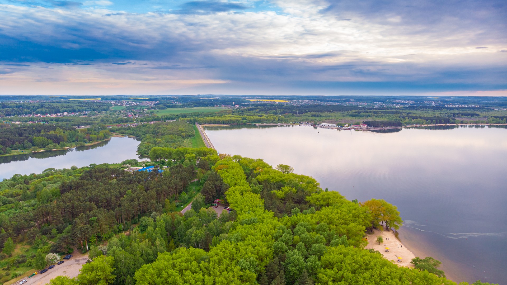 Закат над Минским морем, Белоруссия.